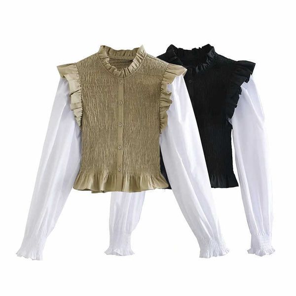 women's tanks & camis mosimolly shirred blouses shirt patchwork ruffle blouss female sprint pcu0 6osj, White
women's tanks & camis mosimolly shirred blouses shirt patchwork ruffle blouss female sprint pcu0 6osj, White