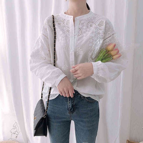 women's blouses & shirts hollow out embroidery single breasted white cotton long sleeve shirt blouse vintage mori girl j4z9
women's blouses & shirts hollow out embroidery single breasted white cotton long sleeve shirt blouse vintage mori girl j4z9
