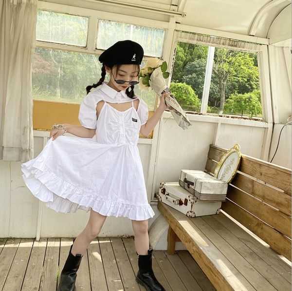 clothing sets 2021 korea style girls 2 pcs set shirt+dress cotton fashion summer suit 6-12t b193, White
clothing sets 2021 korea style girls 2 pcs set shirt+dress cotton fashion summer suit 6-12t b193, White