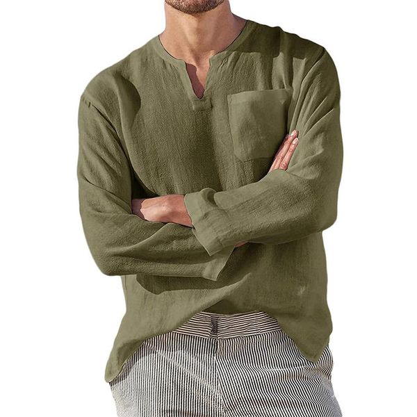 men's casual shirts 2021 spring long sleeve loose fashion v-neck pullover shirt mens clothes summer men solid color cotton linen, White;black
men's casual shirts 2021 spring long sleeve loose fashion v-neck pullover shirt mens clothes summer men solid color cotton linen, White;black