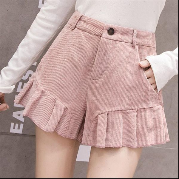 autumn winter womens short corduroy shorts women korean style high waist ruffle hem pants kawaii cute all match boots girls, White;black
autumn winter womens short corduroy shorts women korean style high waist ruffle hem pants kawaii cute all match boots girls, White;black