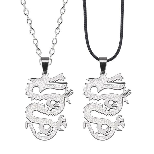 pendant necklaces diy stainless steel retro necklace male and female longpunk chain leather rope jewelry hip-hop gift, Silver
pendant necklaces diy stainless steel retro necklace male and female longpunk chain leather rope jewelry hip-hop gift, Silver
