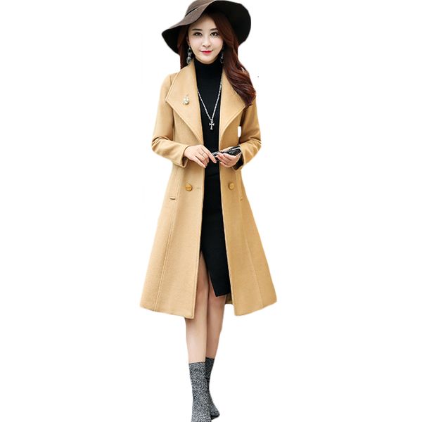 jacket women winter elegant coat long fin trench coats skin spring fall goal down outerwear wool xh911 ms25, Black;brown
jacket women winter elegant coat long fin trench coats skin spring fall goal down outerwear wool xh911 ms25, Black;brown