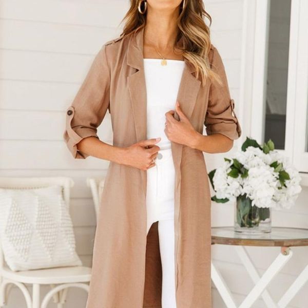 women's jackets korean style long winter women coats elegant fashion ladies open front coat cloak overcoat ol, Black;brown
women's jackets korean style long winter women coats elegant fashion ladies open front coat cloak overcoat ol, Black;brown