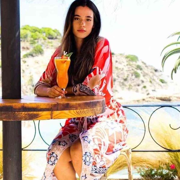 fitshinling oversize beach cover up kimono vintage print floral holiday bikini outing boho loose long cardigan orange covers 210722, White;black
fitshinling oversize beach cover up kimono vintage print floral holiday bikini outing boho loose long cardigan orange covers 210722, White;black