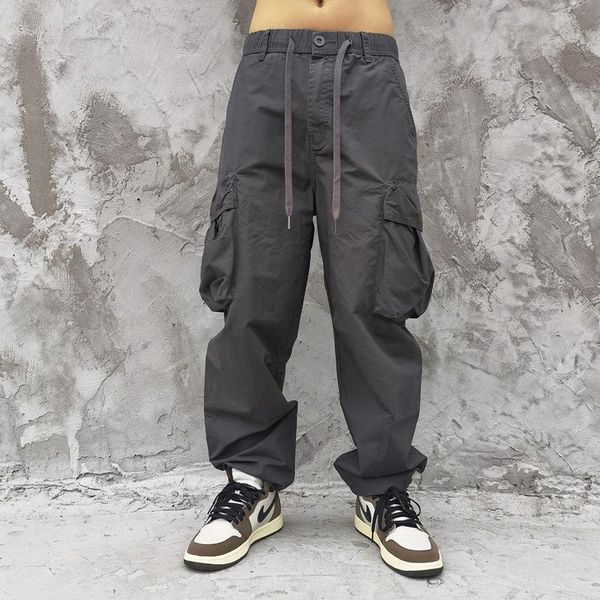 men big pocket harajuku streetwear hip hop loose casual straight cargo pant male wide leg long trousers men's clothing pants, Black
men big pocket harajuku streetwear hip hop loose casual straight cargo pant male wide leg long trousers men's clothing pants, Black
