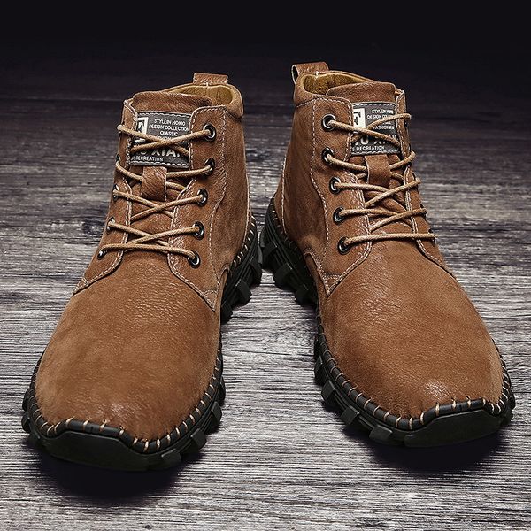 New Mens Ankle Boots Handmade Leather Mens Winter Boots Outdoor Motorcycle Boots Waterproof Mens Fashion Sneakers Big Size 48, Black
New Mens Ankle Boots Handmade Leather Mens Winter Boots Outdoor Motorcycle Boots Waterproof Mens Fashion Sneakers Big Size 48, Black