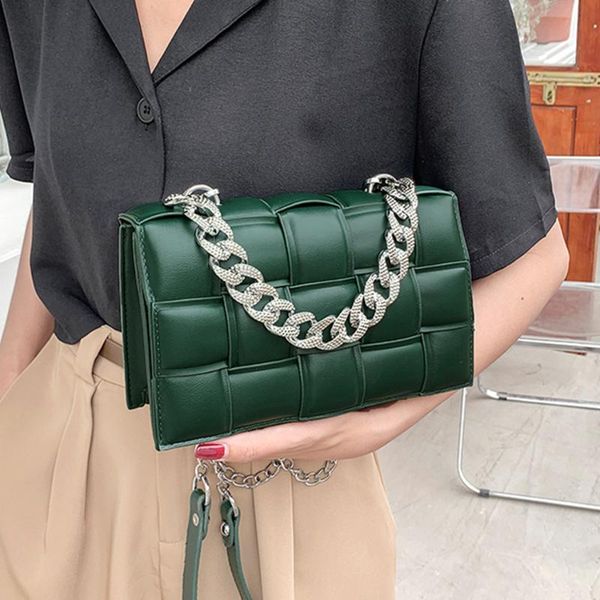 evening bags silver chains crossbody bag green weave shoulder for women luxury designer leather flap fashion handbag ladies tote sac
evening bags silver chains crossbody bag green weave shoulder for women luxury designer leather flap fashion handbag ladies tote sac