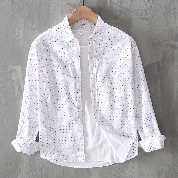 men's casual shirts long 2021 sleeve mini polka dot shirt white sky blue red yellow gray pink pure cotton printed men, White;black
men's casual shirts long 2021 sleeve mini polka dot shirt white sky blue red yellow gray pink pure cotton printed men, White;black