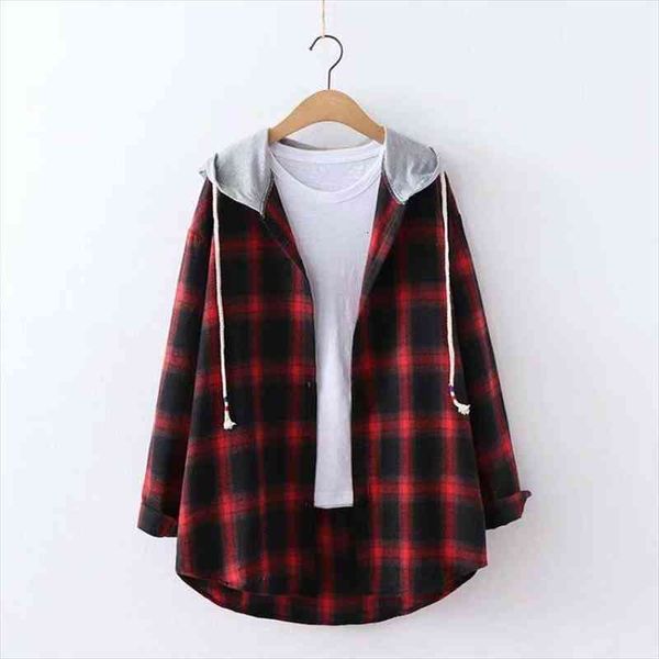 loose long sleeve shirt women spring autumn vintage shirts fashion casual blouses plaid hooded blouse cotton blusas, White
loose long sleeve shirt women spring autumn vintage shirts fashion casual blouses plaid hooded blouse cotton blusas, White