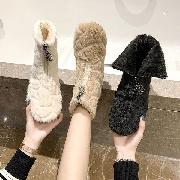boots 2021 winter women's shoes faux short plush snow flat bottom mink female hair upper cotton, Black
boots 2021 winter women's shoes faux short plush snow flat bottom mink female hair upper cotton, Black