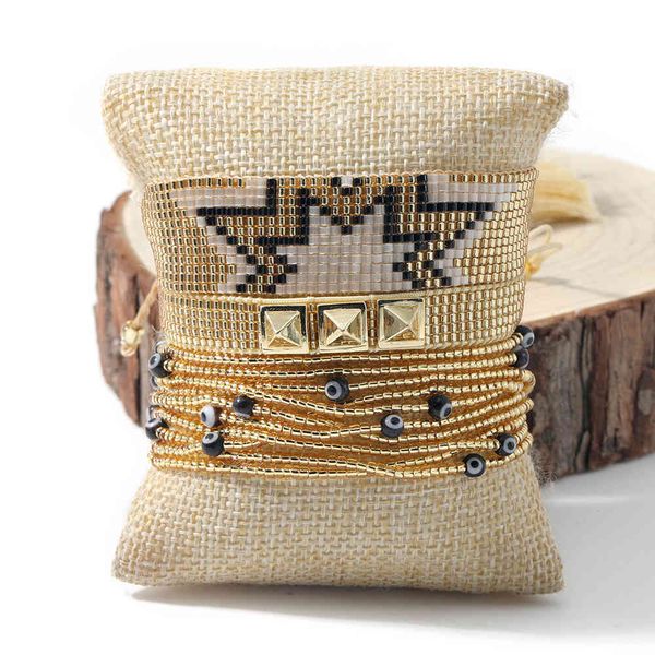 rttooas miyuki beaded bracelet for women fashion rivet gold charm boho jewelry friendship bracelets love gift 2020, Golden;silver
rttooas miyuki beaded bracelet for women fashion rivet gold charm boho jewelry friendship bracelets love gift 2020, Golden;silver
