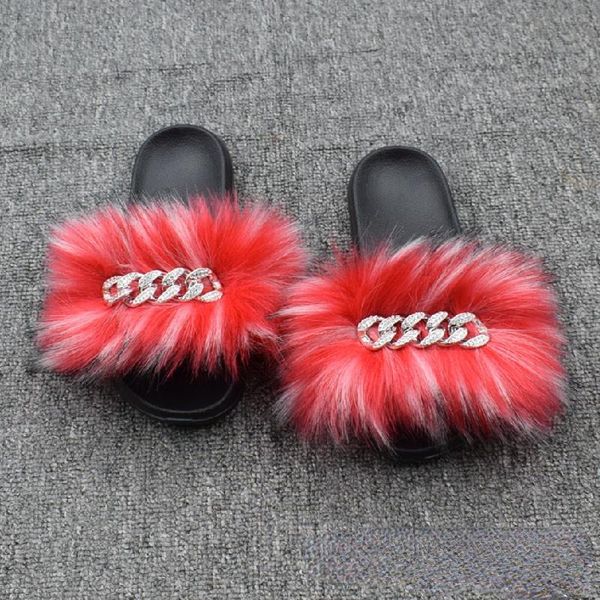 slippers sandals furry fur fluffy flip flops diamond chain real slides for women ladies house beach flat shoes, Black
slippers sandals furry fur fluffy flip flops diamond chain real slides for women ladies house beach flat shoes, Black