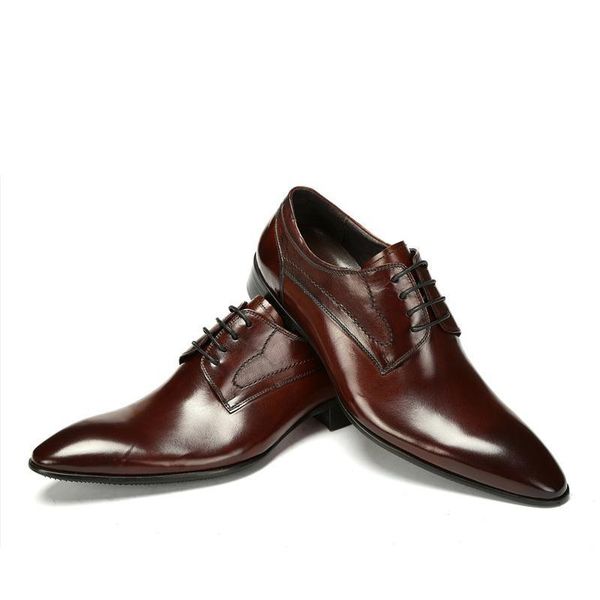 dress shoes quality genuine leather men pointed toe wedding blakc brown business office work derby size 38-44, Black
dress shoes quality genuine leather men pointed toe wedding blakc brown business office work derby size 38-44, Black