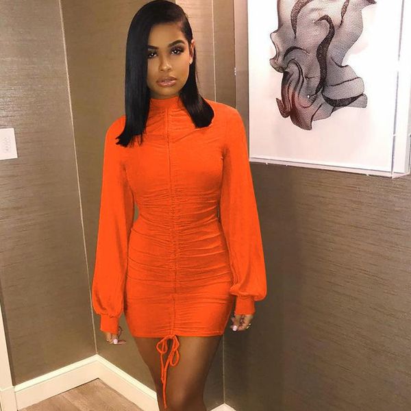 casual dresses fall fashion 2021 women apparel cute ruched mock neck drawstring lantern long sleeve bodycon orange club dress for ladies, Black;gray
casual dresses fall fashion 2021 women apparel cute ruched mock neck drawstring lantern long sleeve bodycon orange club dress for ladies, Black;gray