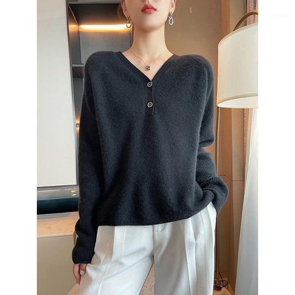 women's sweaters ladies fall/winter loose wool sweater v-neck cashmere knit pullover outer wear casual base, White;black
women's sweaters ladies fall/winter loose wool sweater v-neck cashmere knit pullover outer wear casual base, White;black