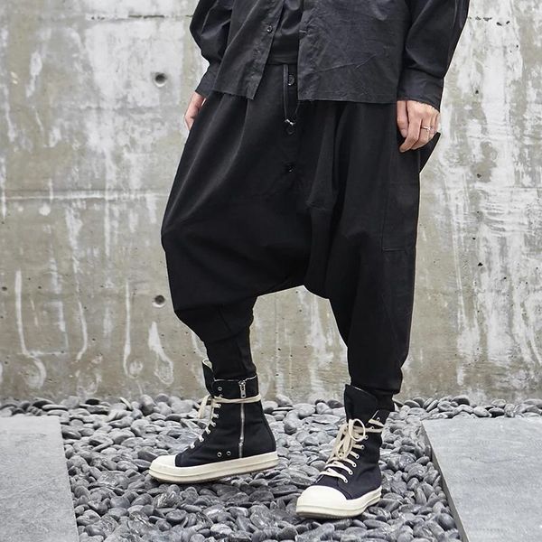 men's pants casual crotch original suspender fashion 2021 dark japanese sewing loose, Black
men's pants casual crotch original suspender fashion 2021 dark japanese sewing loose, Black