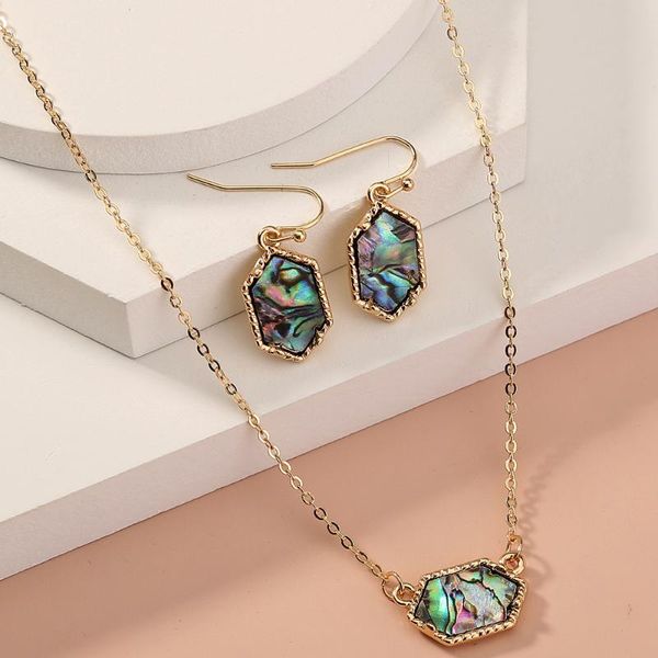 earrings & necklace jewelry sets women natural abalone necklaces set bridal wedding gold pendant 2021 trendy girl party accessory, Silver
earrings & necklace jewelry sets women natural abalone necklaces set bridal wedding gold pendant 2021 trendy girl party accessory, Silver