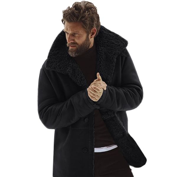 men's wool & blends coat winter jacket warm long sleeve thicken plus velvet clothes for men, Black
men's wool & blends coat winter jacket warm long sleeve thicken plus velvet clothes for men, Black