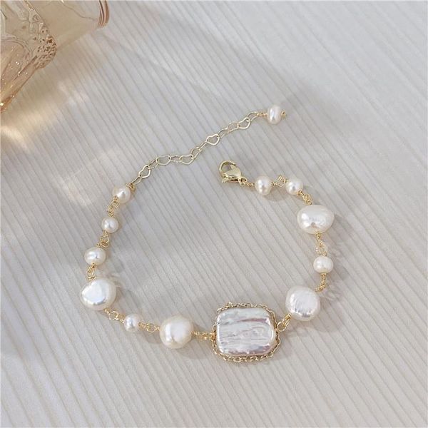 beaded, strands irregular baroque freshwater pearl 2021 trendy net red temperament real bracelet female jewelry, Black
beaded, strands irregular baroque freshwater pearl 2021 trendy net red temperament real bracelet female jewelry, Black