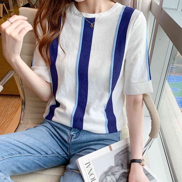 korean women shirt chiffon blouses for short sleeve shirts woman striped pullover blouse plus size 210427, White
korean women shirt chiffon blouses for short sleeve shirts woman striped pullover blouse plus size 210427, White
