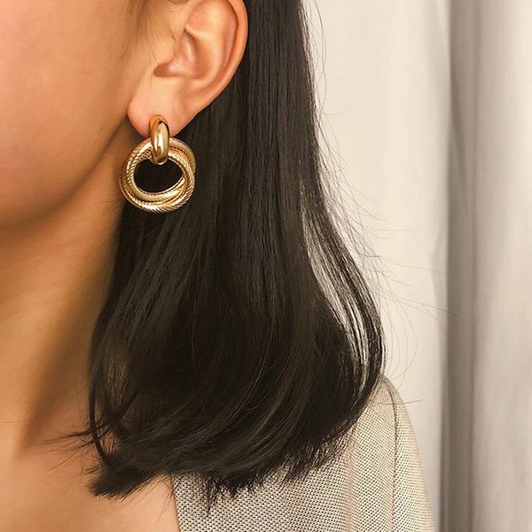 stud clip on earrings for women vintage gold statement geometry round jewelry party gift, Golden;silver
stud clip on earrings for women vintage gold statement geometry round jewelry party gift, Golden;silver