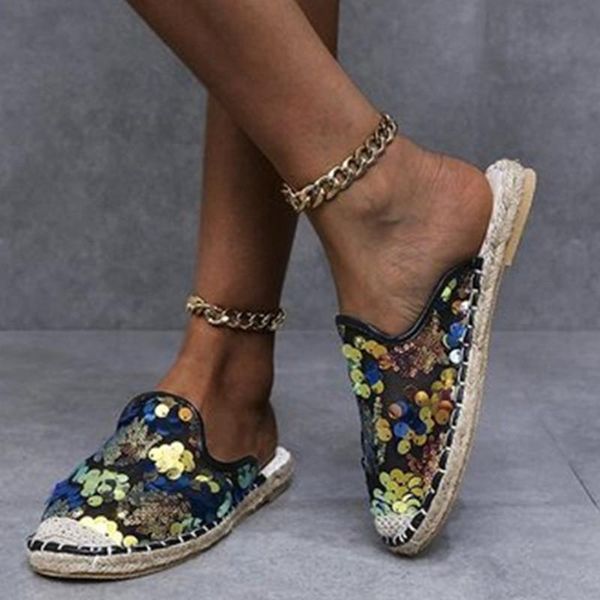 slippers women casual daily rope straw ladies sandals large size comfortable sequin lace half-pack summer, Black
slippers women casual daily rope straw ladies sandals large size comfortable sequin lace half-pack summer, Black