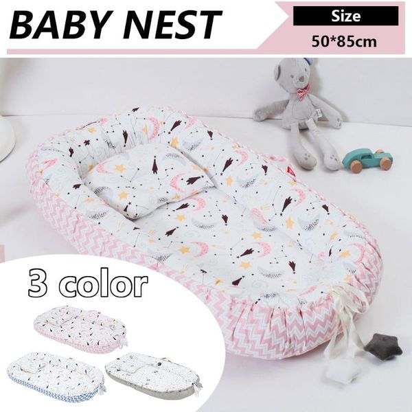 85*50cm baby nest bed with pillow portable crib travel infant toddler cotton cradle for born bassinet bumper sleeping bags
85*50cm baby nest bed with pillow portable crib travel infant toddler cotton cradle for born bassinet bumper sleeping bags