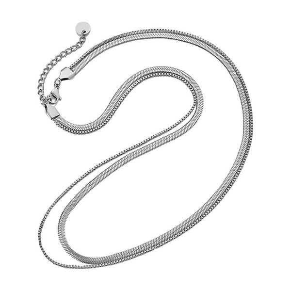 chains creative retro titanium steel personality double layer snake bone cuban necklace hip hop trend punk street couple gift jewelry, Silver
chains creative retro titanium steel personality double layer snake bone cuban necklace hip hop trend punk street couple gift jewelry, Silver