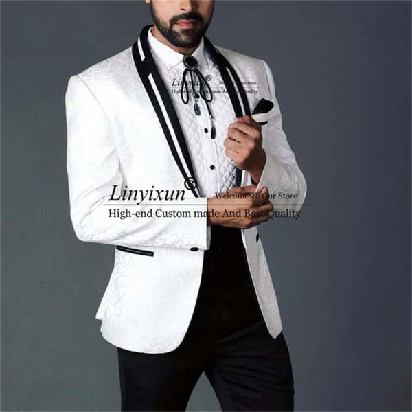 men's suits & blazers classic white jacquard slim men 3 piece jacket pants vest set groom wedding tuxedos formal male party blazer cost, White;black
men's suits & blazers classic white jacquard slim men 3 piece jacket pants vest set groom wedding tuxedos formal male party blazer cost, White;black