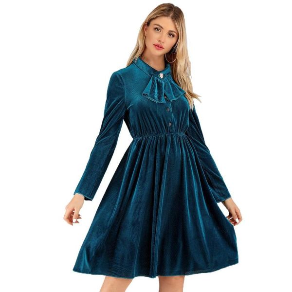 casual dresses ichoix office work velvet dress knee length elegant party bowtie vintage women long sleeve autumn winter, Black;gray
casual dresses ichoix office work velvet dress knee length elegant party bowtie vintage women long sleeve autumn winter, Black;gray