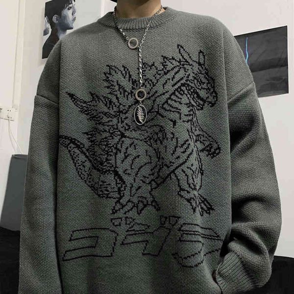 women's sweaters female vintage sweater, sweater knitted with a modern korean dinosaur pattern z13x, White;black
women's sweaters female vintage sweater, sweater knitted with a modern korean dinosaur pattern z13x, White;black