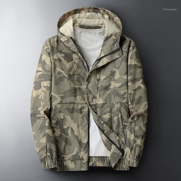 men's jackets camouflage hooded jacket 2021 spring korean outdoors casual streetwear male breathable military windbreakers, Black;brown
men's jackets camouflage hooded jacket 2021 spring korean outdoors casual streetwear male breathable military windbreakers, Black;brown