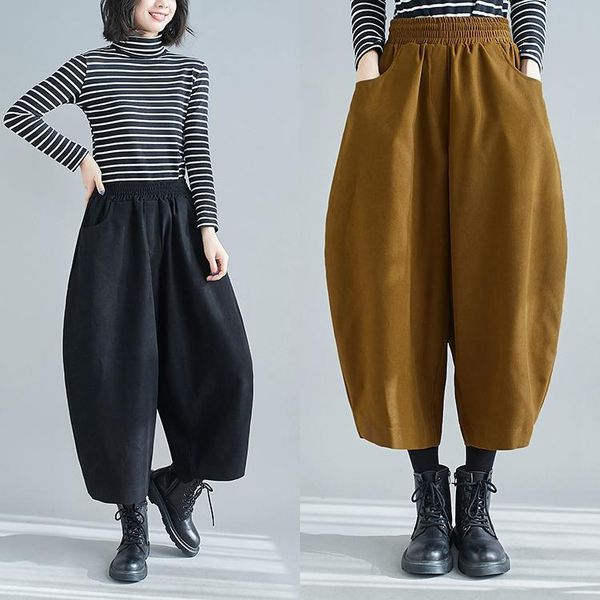 large size women's clothing spring autumn retro literature art elastic waist wide leg pants women thin casual loose capris &, Black;white
large size women's clothing spring autumn retro literature art elastic waist wide leg pants women thin casual loose capris &, Black;white