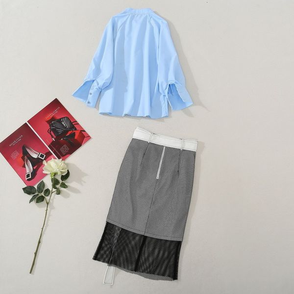 skirts summer fashion skirt suit set women stand neck cartoon face print blue shirt tulle mesh patchwork pencil skirt set, Black
skirts summer fashion skirt suit set women stand neck cartoon face print blue shirt tulle mesh patchwork pencil skirt set, Black