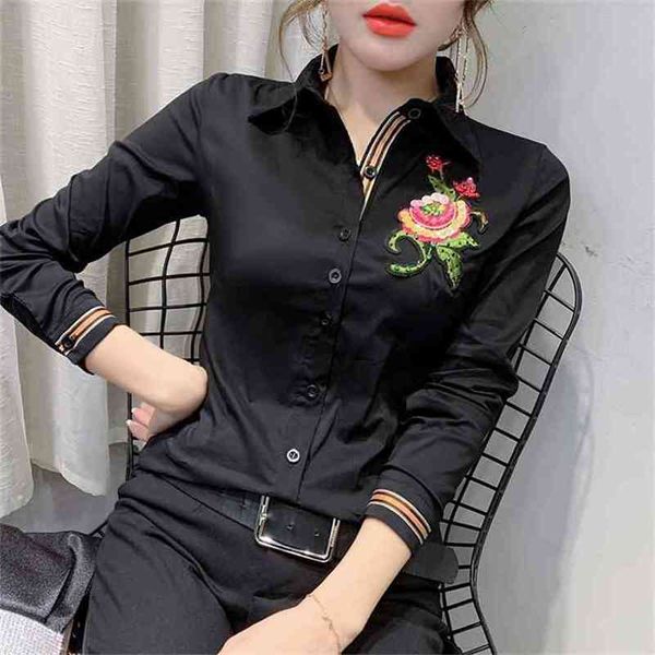 summer korean clothes embroidery flower blouse womon beading diamonds woven nylon shirt women long sleeve t02503 210730, White
summer korean clothes embroidery flower blouse womon beading diamonds woven nylon shirt women long sleeve t02503 210730, White