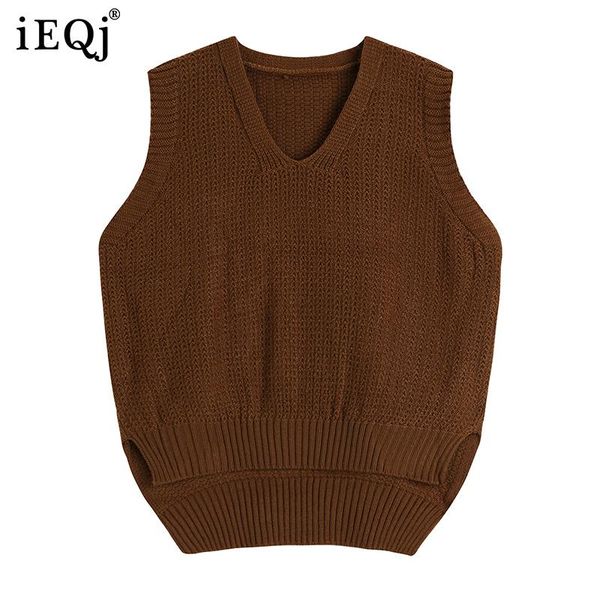 women's vests ieqj 2021 autumn and winter fashion women clothes v-neck sleeveless brown color knitting pullover vest female wt35216, Black;white
women's vests ieqj 2021 autumn and winter fashion women clothes v-neck sleeveless brown color knitting pullover vest female wt35216, Black;white