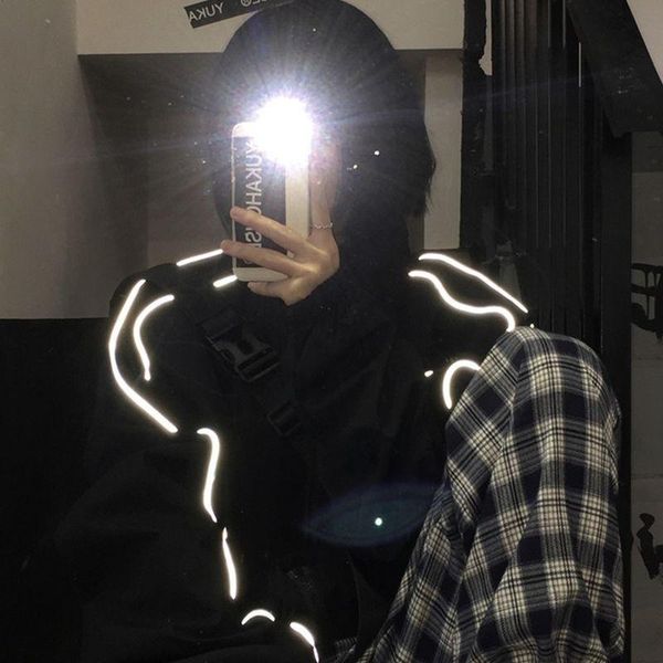 women's jackets reflective strip sports women spring korean loose stand-up collar jacket female streetwear zipper baseball uniform coat, Black;brown
women's jackets reflective strip sports women spring korean loose stand-up collar jacket female streetwear zipper baseball uniform coat, Black;brown