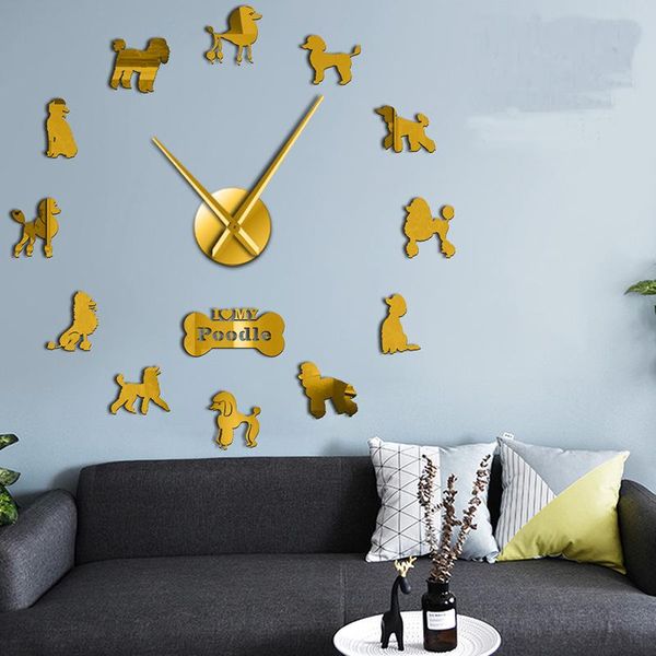 wall clocks diy dog pet stickers creative clock mirror effect large frameless 3d poodle home decoration living room art
wall clocks diy dog pet stickers creative clock mirror effect large frameless 3d poodle home decoration living room art