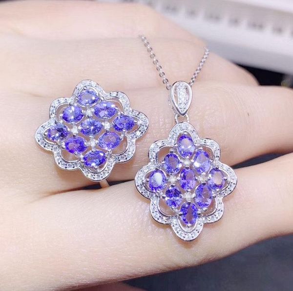 per jewelry natural tanzanite set 1pc ring pendant 0.25ct*18pcs gemstone 925 sterling silver s2051112 bracelet, earrings & necklace, Black
per jewelry natural tanzanite set 1pc ring pendant 0.25ct*18pcs gemstone 925 sterling silver s2051112 bracelet, earrings & necklace, Black