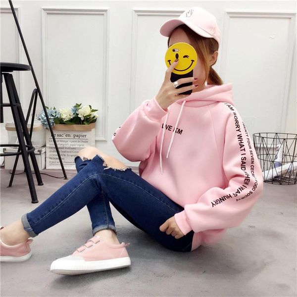 women's hoodies & sweatshirts fashion leisure loose autumn with cap and warmer velvet for student youth, Black
women's hoodies & sweatshirts fashion leisure loose autumn with cap and warmer velvet for student youth, Black