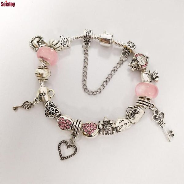 charm bracelets seialoy i love you for women girls original shiny heart pendant beaded silver color bracelet & bangle jewelry, Golden;silver
charm bracelets seialoy i love you for women girls original shiny heart pendant beaded silver color bracelet & bangle jewelry, Golden;silver