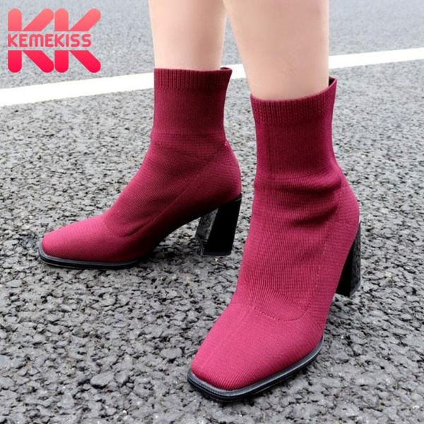 boots kemekiss women short casual square toe high heel winter shoes woman warm stretch boot lady office footwear size 34-43, Black
boots kemekiss women short casual square toe high heel winter shoes woman warm stretch boot lady office footwear size 34-43, Black