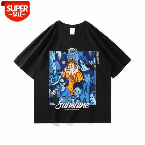befearle clown intends to print t-shirt men and women couples retro loose short-sleeved tide students #iq6g, White;black
befearle clown intends to print t-shirt men and women couples retro loose short-sleeved tide students #iq6g, White;black
