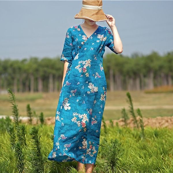 johnature fashion retro print v-neck pockets button short sleeve lace up dresses summer loose comfortable women dress 210521, Black;gray
johnature fashion retro print v-neck pockets button short sleeve lace up dresses summer loose comfortable women dress 210521, Black;gray