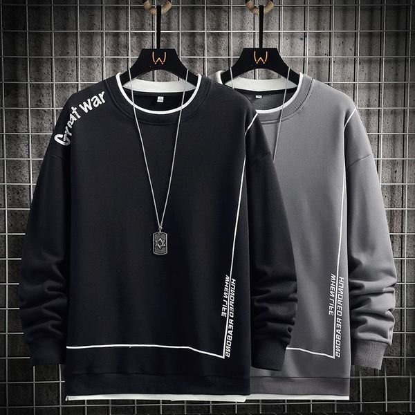 men's hoodies & sweatshirts autumn men long sleeve harajuku o-neck fashion male casual oversized japanese streetwear clothes young, Black 
men's hoodies & sweatshirts autumn men long sleeve harajuku o-neck fashion male casual oversized japanese streetwear clothes young, Black