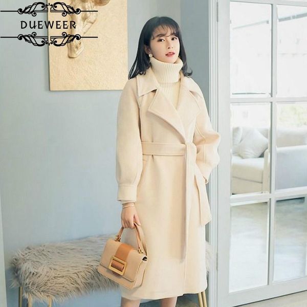 women's wool & blends women solid double breast sashes winter womens overcoat cute elegant classic retro ulzzang trendy all-match ins, Black
women's wool & blends women solid double breast sashes winter womens overcoat cute elegant classic retro ulzzang trendy all-match ins, Black