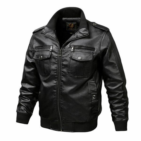 thoshine brand spring autumn winter men leather jackets motorcycle & biker male fashion pu leather cargo coats pockets plus size 211201, Black
thoshine brand spring autumn winter men leather jackets motorcycle & biker male fashion pu leather cargo coats pockets plus size 211201, Black