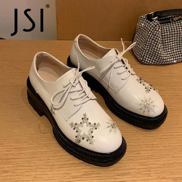 england style white crystal decoration lace up genuine leather thick bottom round toe low square heel fashion shoe jo763 dress shoes, Black
england style white crystal decoration lace up genuine leather thick bottom round toe low square heel fashion shoe jo763 dress shoes, Black