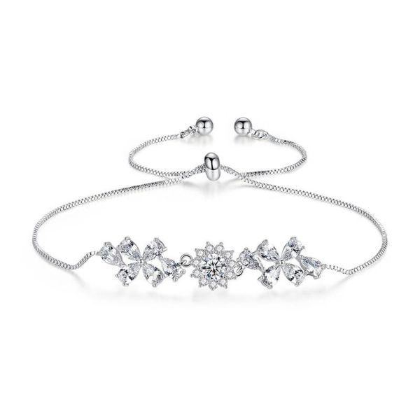 charm bracelets tiny trendy cubic zirconia crystal cluster flower luxury colorful plant adjustable bracelet for women jewelry, Golden;silver
charm bracelets tiny trendy cubic zirconia crystal cluster flower luxury colorful plant adjustable bracelet for women jewelry, Golden;silver